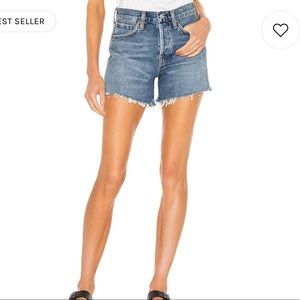 Agolde Parker Long Shorts Skywave